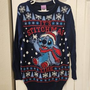 Disney Stitch Holiday Kids Sweater